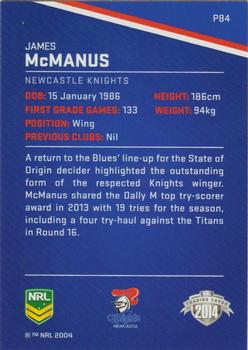 2014 ESP Traders - Silver #P84 James McManus Back